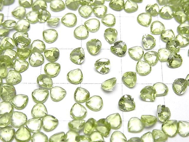 Hochwertiger Peridot AAA- loser Stein kastanienbraun facettiert 4x4mm 10 Stück