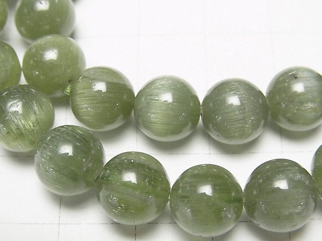 綠磷灰石貓眼 AA++ 圓珠 9mm 手鍊