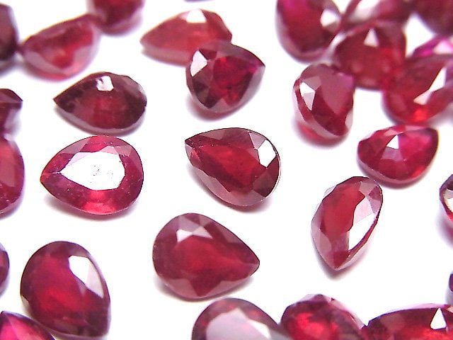 High Quality Ruby AA++ Loose stone Pear shape Faceted 8x6mm 1pc