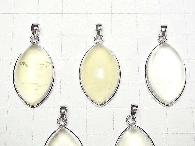 Hochwertiger Zitronenquarz AAA Marquise Anhänger 25x15mm Silver925 1 Stück