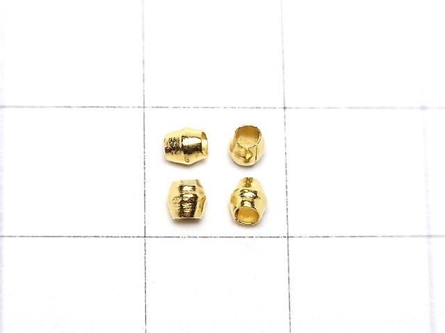 Karen Silver Rondelle (Tube) 2.5x2.5x2.5mm 18KGP 5pcs