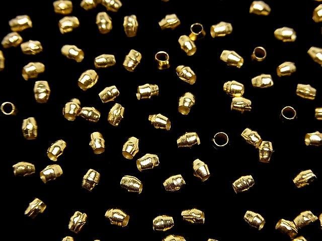 Karen Silver Rondelle (Tube) 3x2.5x2.5mm 18KGP 5pcs