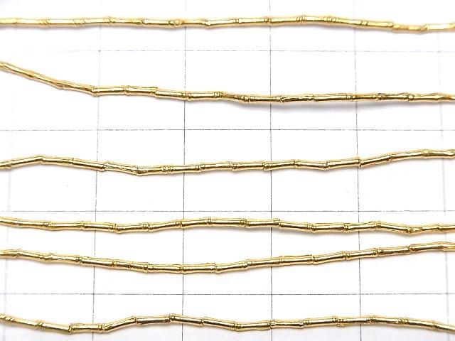 Karen Silver Tube 4x1x1mm 18KGP 1/8 or 1-strand beads (approx. 25inch/62cm)