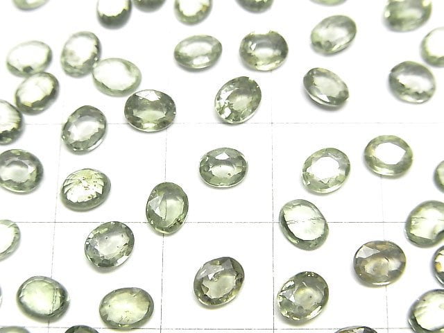 優質綠色藍寶石 AAA 級 - 橢圓形刻面裸石 5x4mm 3顆