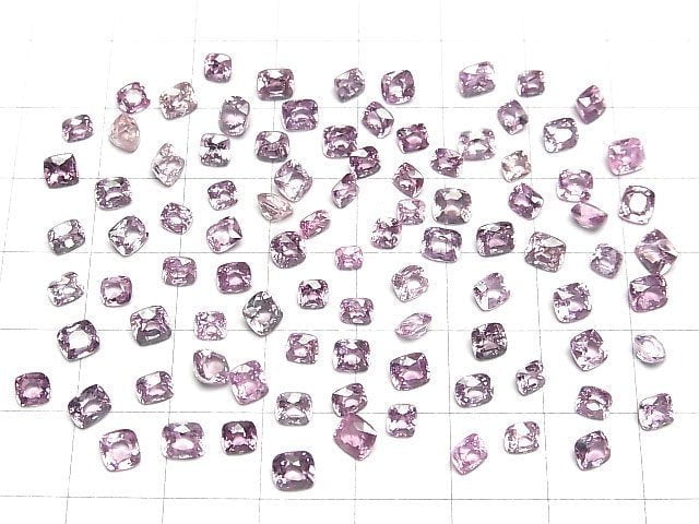 Hochwertiger Pink Spinell AAA Lose Stein Quadrat Facettiert Größenmix 5Stücke