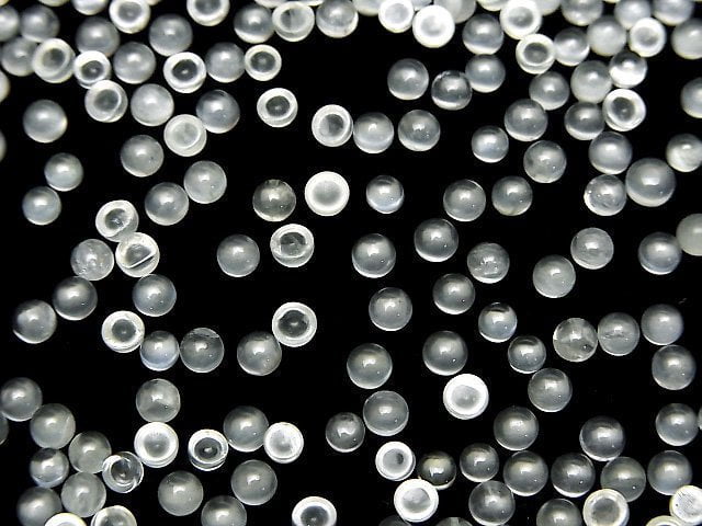 Hochwertiger Prehnit AA++ runde Cabochon 3x3mm 10 Stück