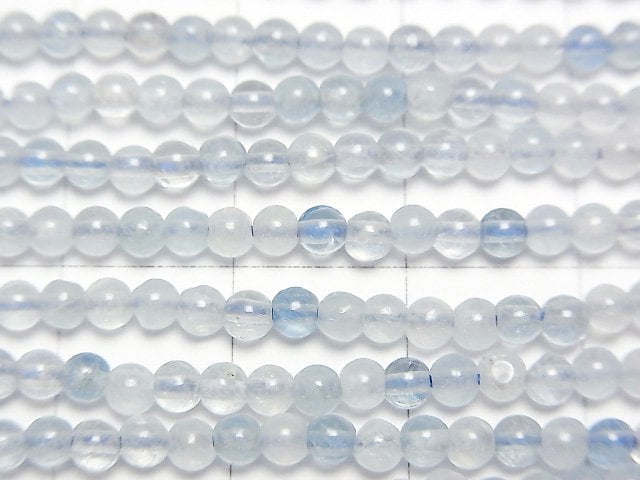 海藍寶石 AA++ 圓珠 3mm 1串 (約15英吋/37公分)