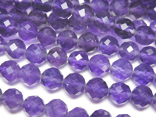 High Quality! Amethyst AA+ 64Faceted Round 6mm half or 1strand beads (aprx.15inch/37cm)