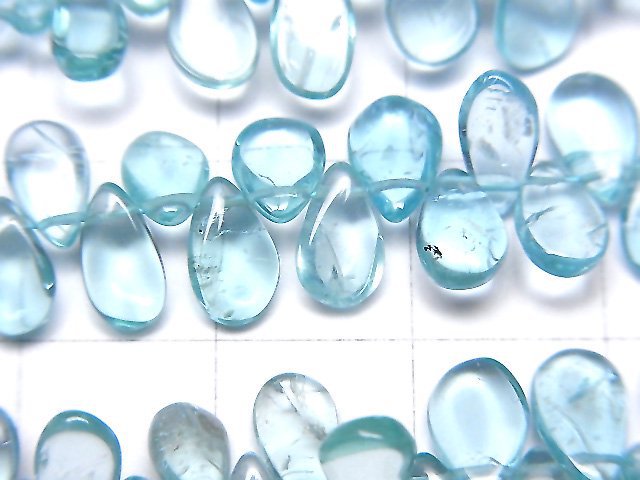 High Quality Apatite AAA- Pear shape (Smooth) half or 1strand beads (aprx.6inch/15cm)