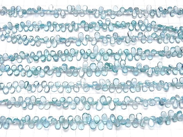 Hochwertiger Apatit AAA- Tropfenform (glatt) halb oder 1 Strang Perlen (ca. 6 Zoll/15 cm)