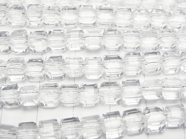 High Quality! Crystal (Smelted Quartz) AAA Cube Shape 6x6x6mm 1strand beads (aprx.15inch/36cm)