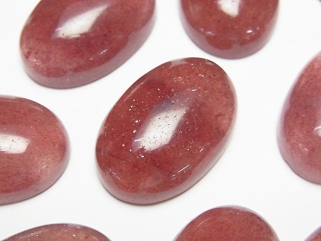 非洲紅東菱玉 AAA 橢圓形素面蛋面 30x20mm 1顆
