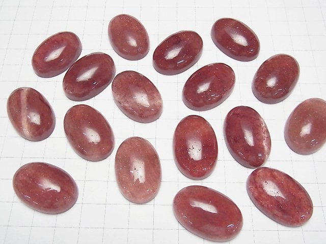 Afrikanischer roter Aventurin AAA- ovaler Cabochon 30x20mm 1 Stück