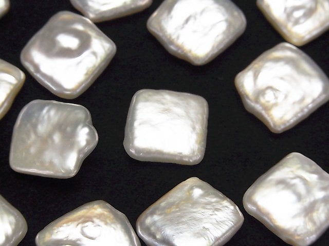 淡水珍珠 AA++ 裸石 方形 10-12mm 白色 5顆
