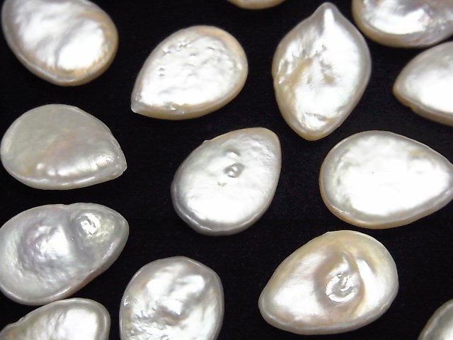 淡水珍珠 AA++ 裸石 梨形 14x10mm 白色 5顆