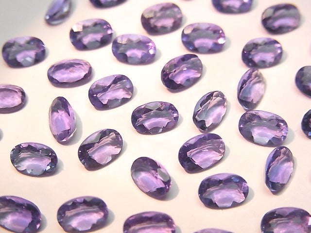 高品質變色螢石 AAA 散石 橢圓刻面 6x4mm 3顆