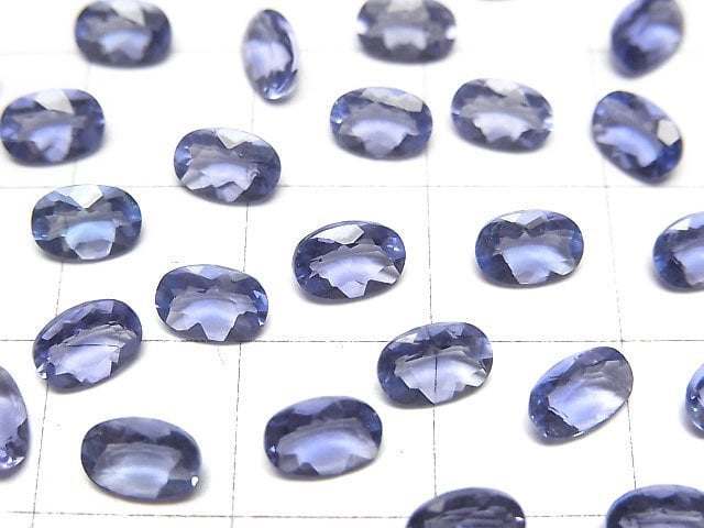 高品質變色螢石 AAA 散石 橢圓刻面 6x4mm 3顆