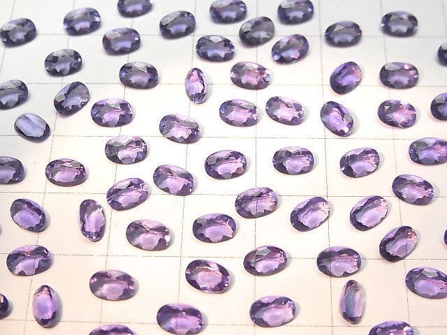 Hochwertiger Farbwechsel-Fluorit AAA Lose Steine Oval facettiert 6x4mm 3Stück