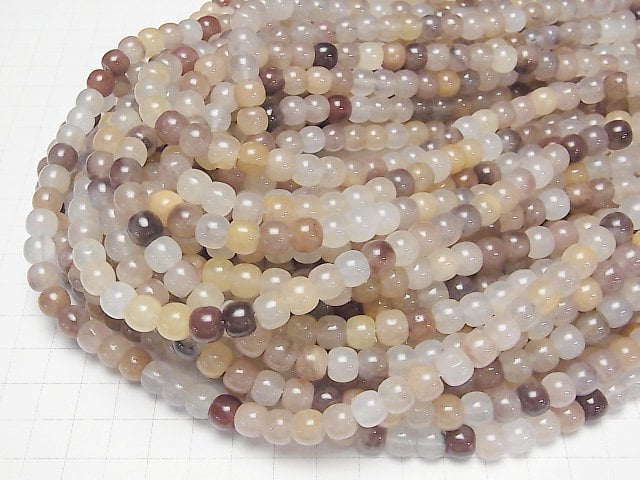 Multicolor Quarz Halb Rund 8mm 1Strang Perlen (ca. 15Zoll/36cm)