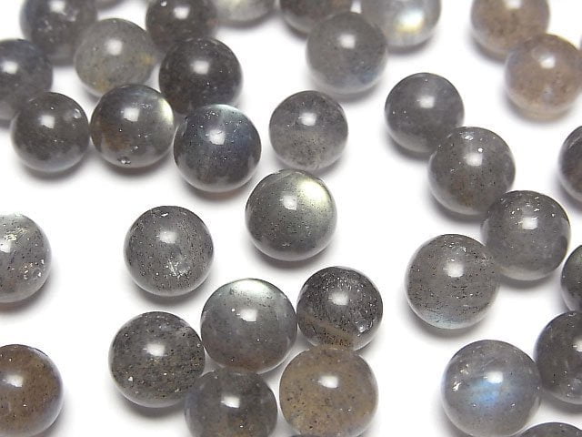 高品質拉長石 AAA 半孔圓珠 8mm 3顆