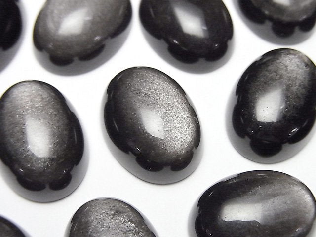 銀曜石 AAA 橢圓蛋面戒面 20x15mm 2顆