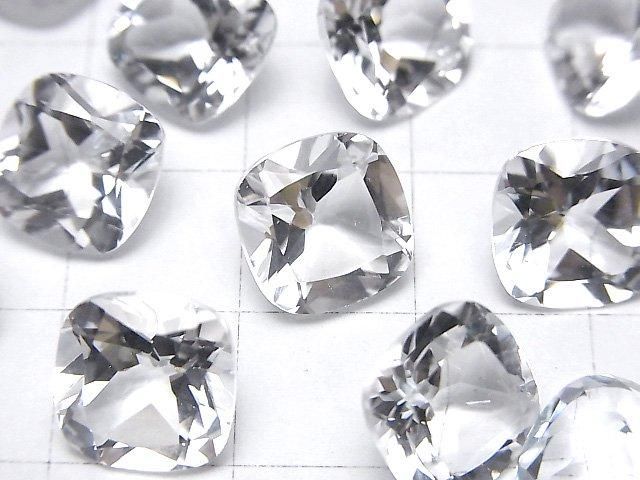 高品質白色拓帕石 AAA 裸石 方形刻面 10x10公釐 1顆