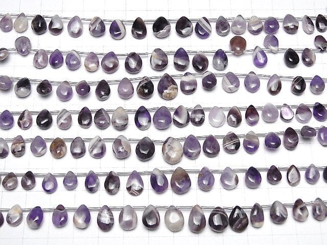 Streifen Amethyst Birnenform (Glatt) 1Strang (23Stücke)