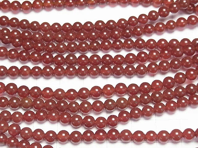 Roter Achat AAA Rund 5mm 1strang Perlen (ca. 14 Zoll/34 cm)