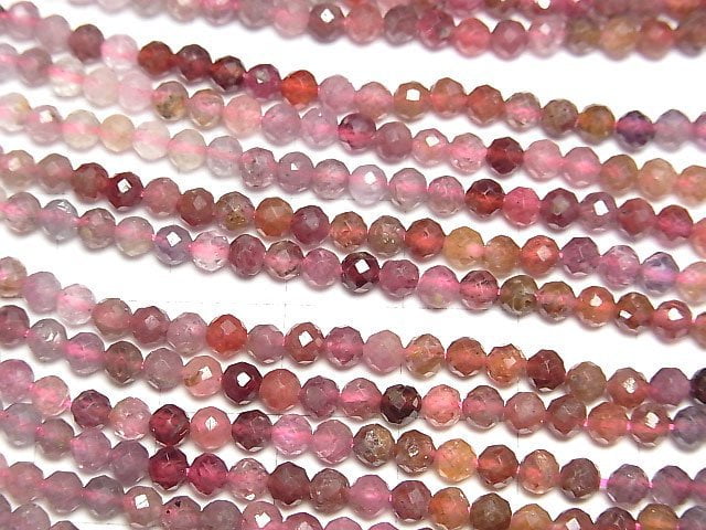 Hochwertig! Multicolor Saphir AA Facettierte Runde 3.5mm 1 Strang Perlen (ca. 15 Zoll/37 cm)
