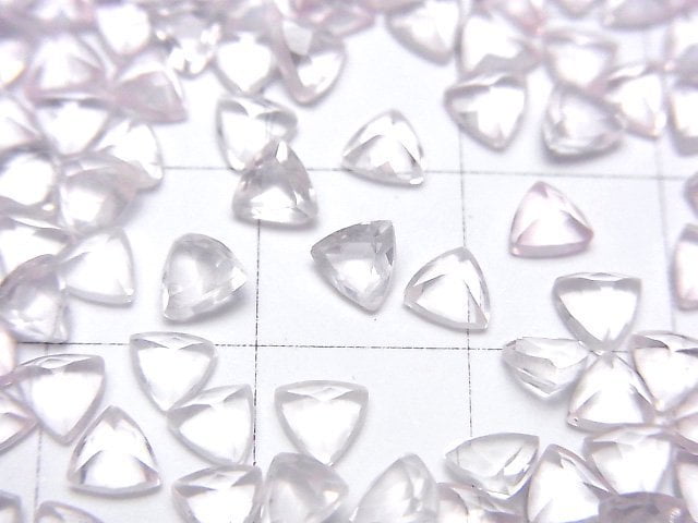 高品質玫瑰石英 AAA 散石 三角刻面 4x4mm 10顆