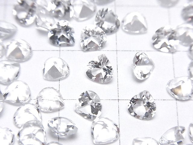高品質白色拓帕石 AAA 級 栗子刻面 5x5mm 5顆/組