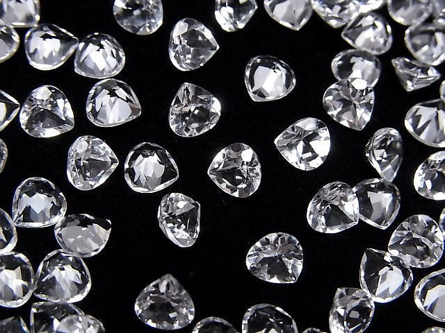 Hochwertiger Weißer Topas AAA Lose Stein Kastanie Facettiert 5x5mm 5Stücke
