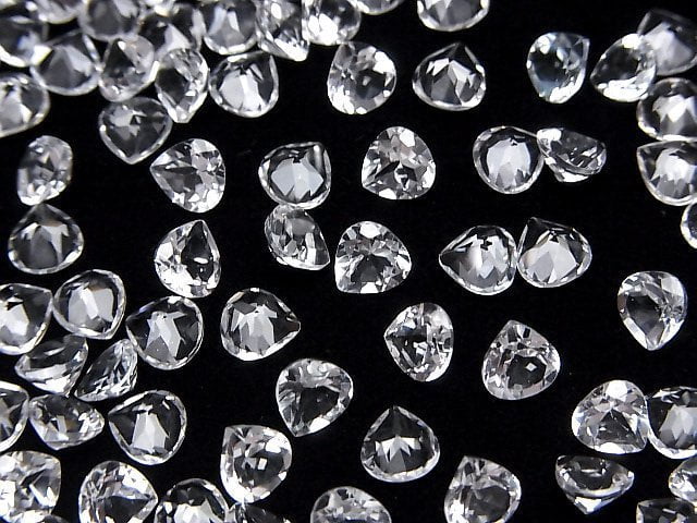 Hochwertiger Weißer Topas AAA Lose Stein Kastanie Facettiert 5x5mm 5Stücke