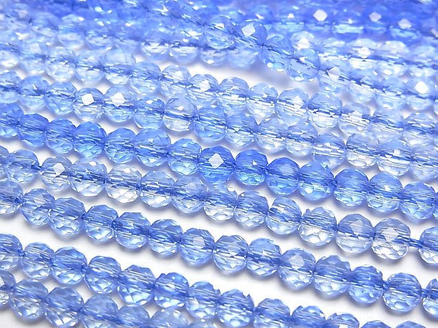 High Quality! Blue Quartz Faceted Round 4mm 1strand beads (aprx.15inch/37cm)