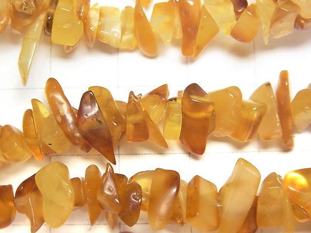 波羅的海琥珀雜色碎石(小塊)1串珠子(約14英吋/35公分)