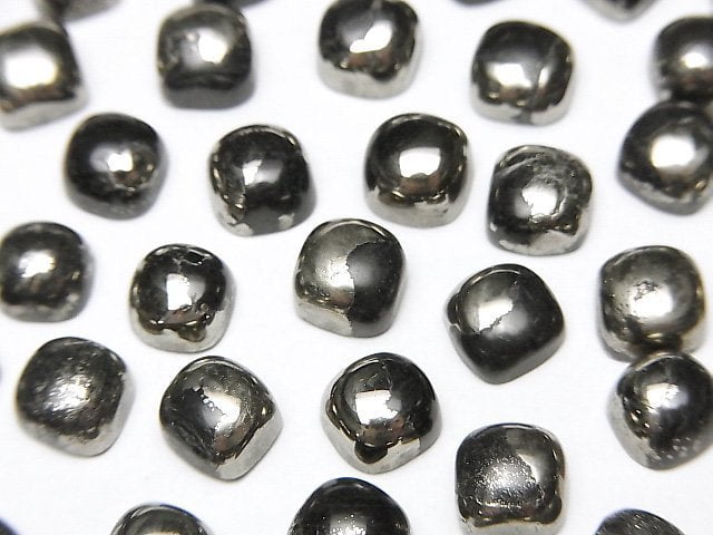 黃鐵礦方凸圓形素面寶石 6x6mm 5顆