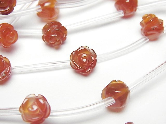 紅瑪瑙 AA++ 玫瑰 8mm 半串或 1 串珠子 (約 12 英寸/29 公分)