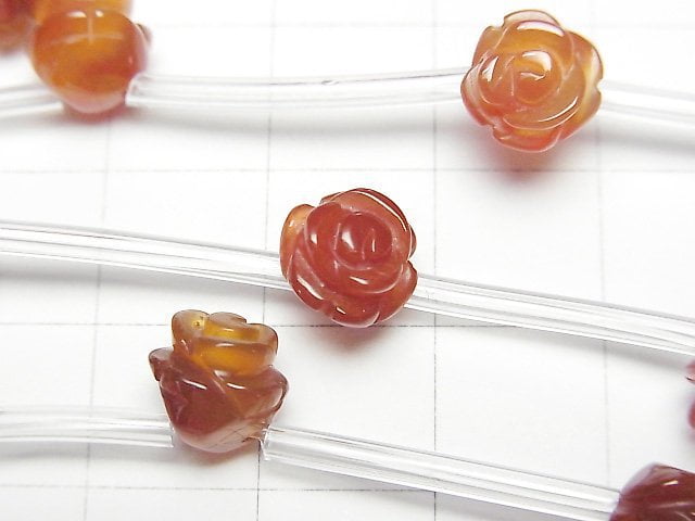 紅瑪瑙 AA++ 玫瑰 8mm 半串或 1 串珠子 (約 12 英寸/29 公分)
