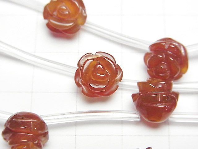 紅瑪瑙 AA++ 玫瑰 10mm 半串或一串珠子 (約13英吋/31公分)