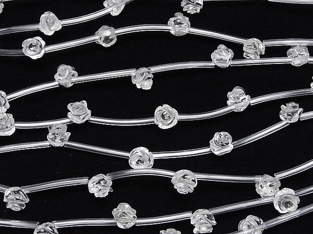 Kristall AAA Rose 8mm halb oder 1 Strang Perlen (ca. 12 Zoll/30 cm)