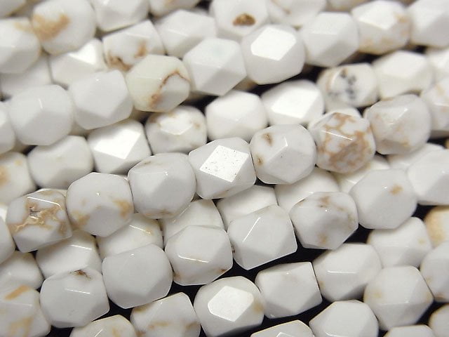 菱鎂礦長方刻面管珠 6x5x5mm 一串 (約14英吋/34公分)