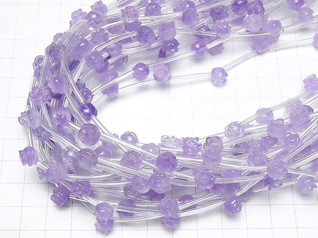 Lavendel-Amethyst AAA- Rose 8mm halb oder 1 Strang Perlen (ca. 12 Zoll/30 cm)