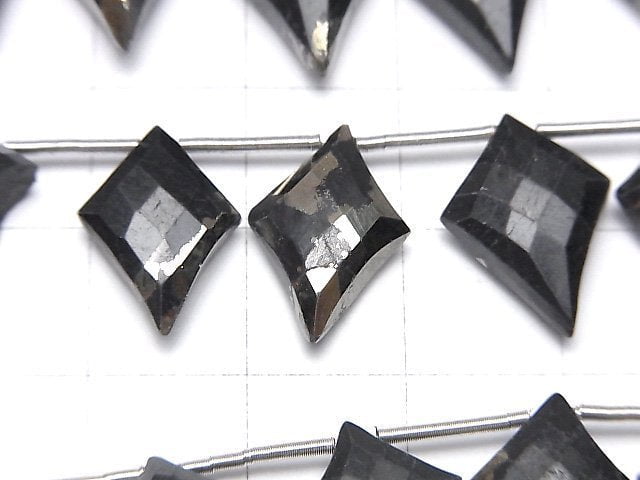 黃鐵礦切面鑽石形串珠(17顆)