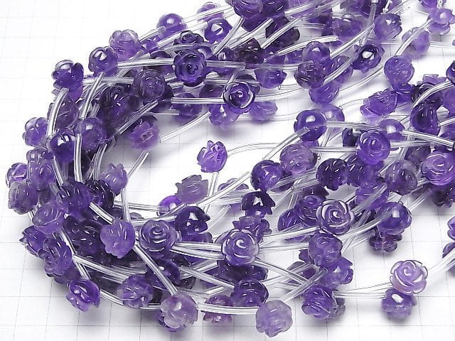 Amethyst AA++ Rose 12mm Halb- oder 1 Strang Perlen (ca. 12 Zoll/30 cm)