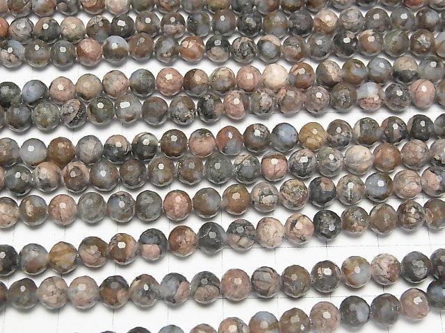 Hochwertig! Que Sera Stein 128-Facettierte Rund 6mm 1 Strang Perlen (ca. 15 Zoll/37 cm)