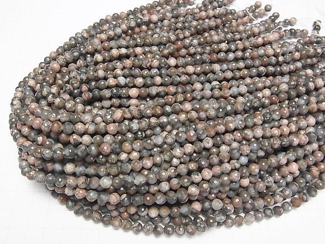 Hochwertig! Que Sera Stein 128-Facettierte Rund 6mm 1 Strang Perlen (ca. 15 Zoll/37 cm)
