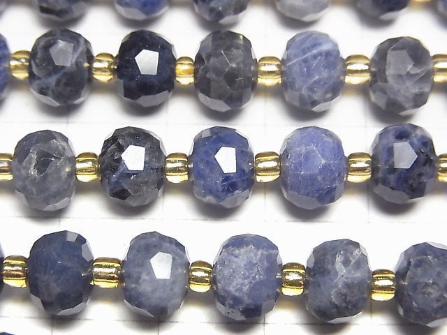 高品質!蘇打石 AA++ 刻面鈕扣圓珠 8x8x6mm 半串或 1 串珠子 (約 15 英寸/36 公分)