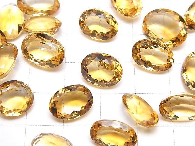 Hochwertiger Citrin AAA Oval Facettiert Größenmix 3 Stück