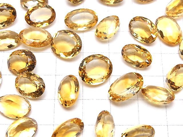 Hochwertiger Citrin AAA Oval Facettiert Größenmix 3 Stück