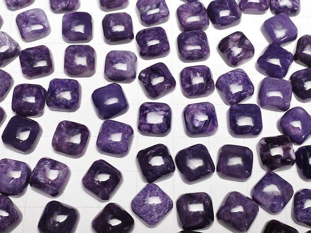 Charoit AA++ Quadratischer Cabochon 10x10mm 1 Stück